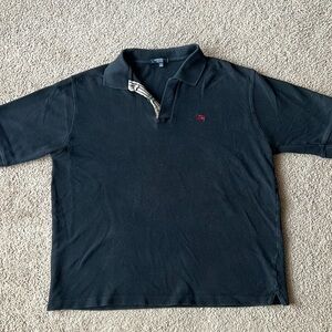 Burberry Black Nova Check Polo Slouchy Shirt